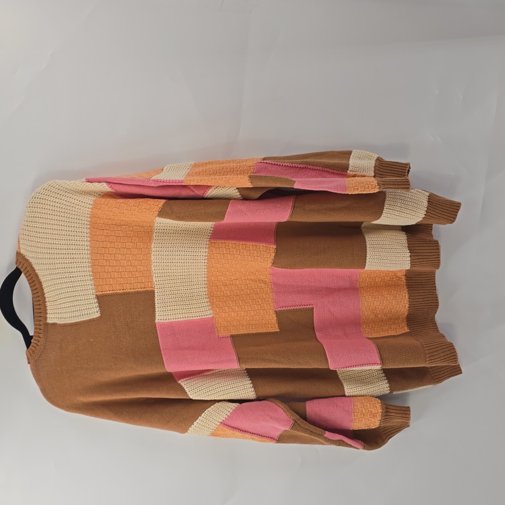 Show Me Your MuMu Enber Tunic Brown and Cream Knit Sweater - Picture 10 of 10